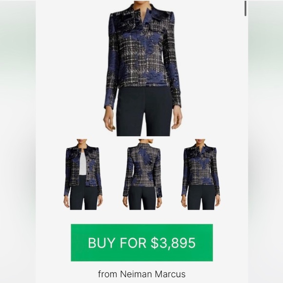 2x HP Armani tweed jacket with flower detailing and a double bow at the collar. - Picture 14 of 14